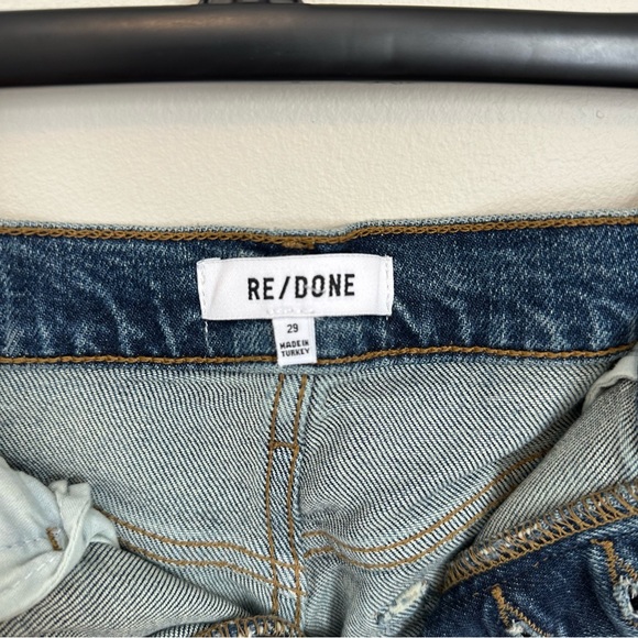 Evereve RE/DONE High Rise Wide Leg Crop Jeans 29 Crafted Indigo NWT - Picture 5 of 9